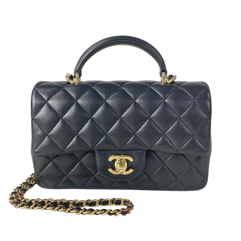 Chanel Matelasse/Top Handle Mini Flap Bag Shoulder Bag AS2431